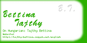 bettina tajthy business card